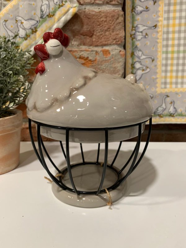 Cestino portauova gallina tortora - immagine 5