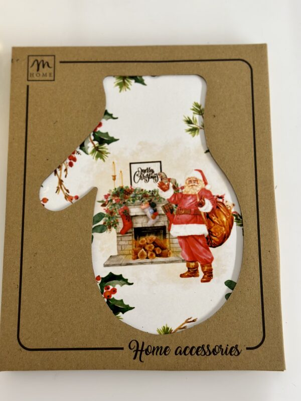 Sottopentola guanto in ceramica "Babbo Natale" - immagine 4