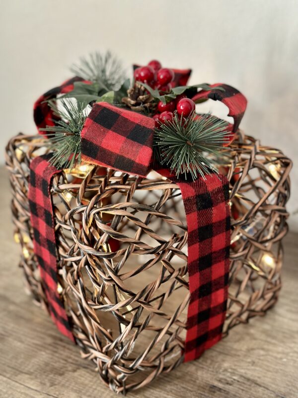 Pacco regalo medio in rattan - immagine 2