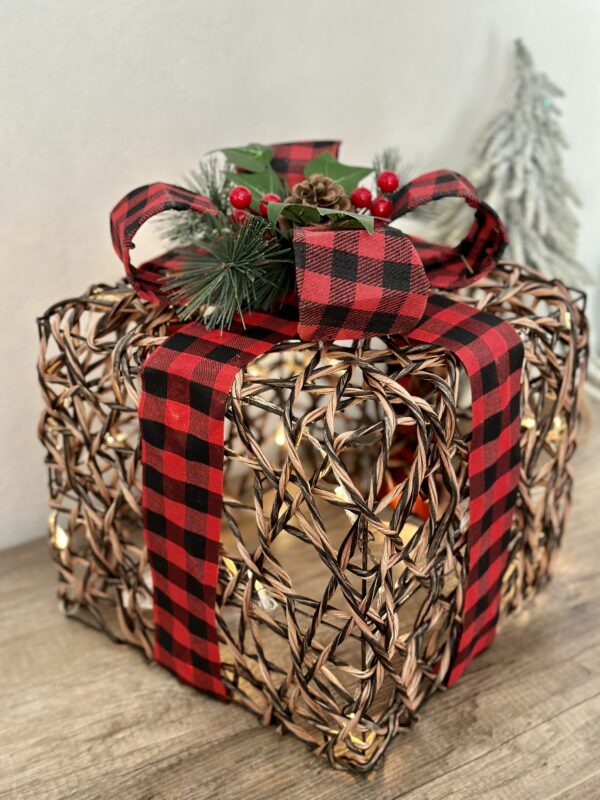 Pacco regalo grande in rattan - immagine 3
