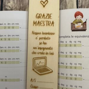 Segnalibro Grazie Maestra Computer