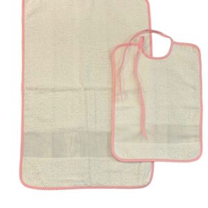 Set asilo Vichy rosa ricamabile