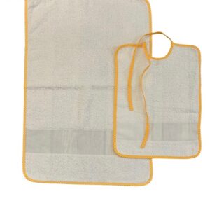 Set asilo Vichy giallo ricamabile