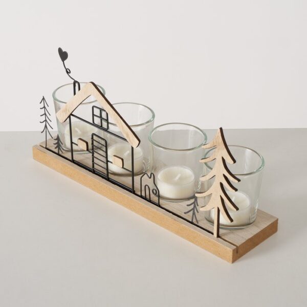 Porta tea light Skane casetta - immagine 2