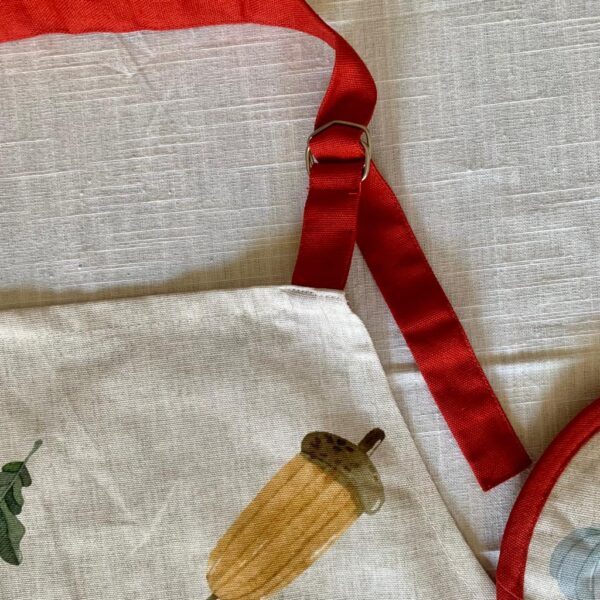 Set grembiule e due presine Funghi e zucche - immagine 3