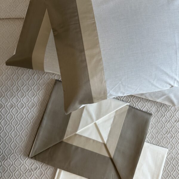 Completo lenzuola Penelope beige matrimoniali