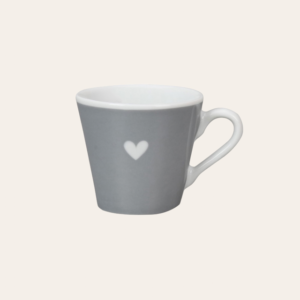 Tazzina Heart grigio chiaro