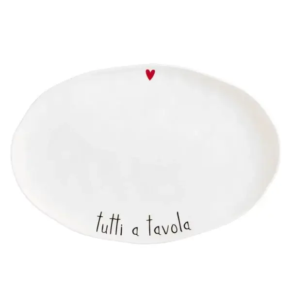 Piatto ovale Tutti a tavola