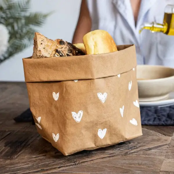 Porta pane cuori alto
