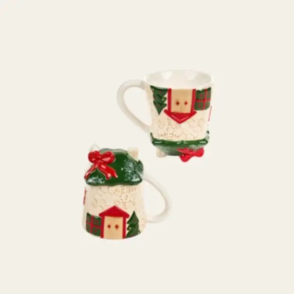 Tazza Up e Down casetta tetto verde