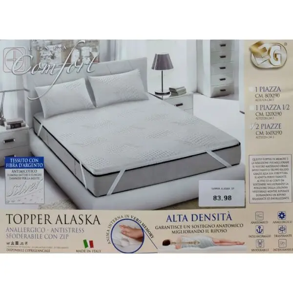 Topper Alaska Silver memory matrimoniale