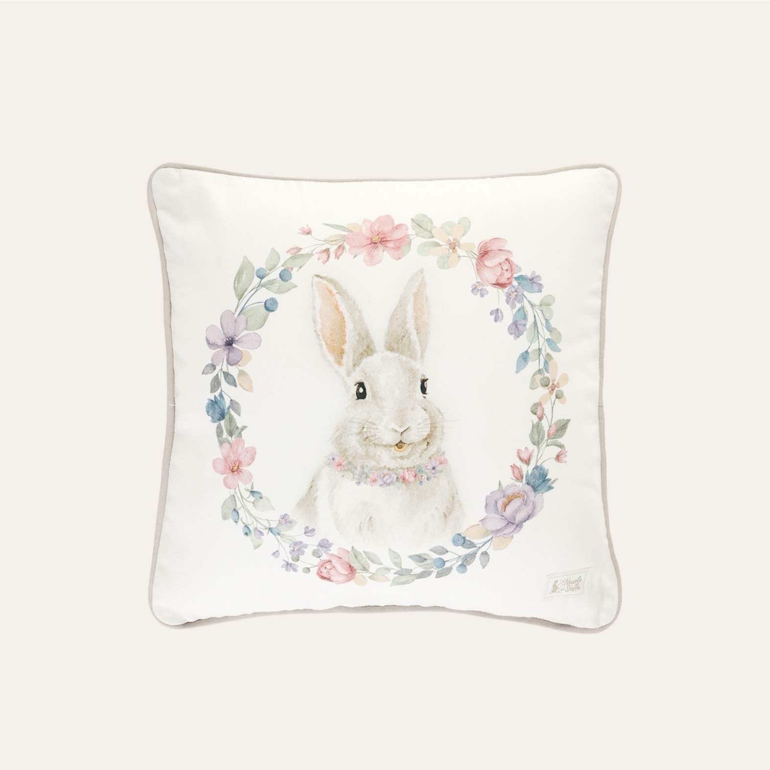 Cuscino Bunny ghirlanda