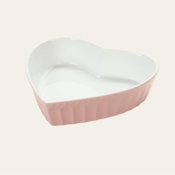 Pirofila a cuore rosa