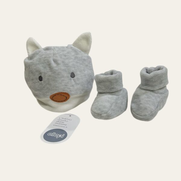 Set cappellino e scarpine musetto