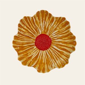 Piatto fiore arancione 26 cm