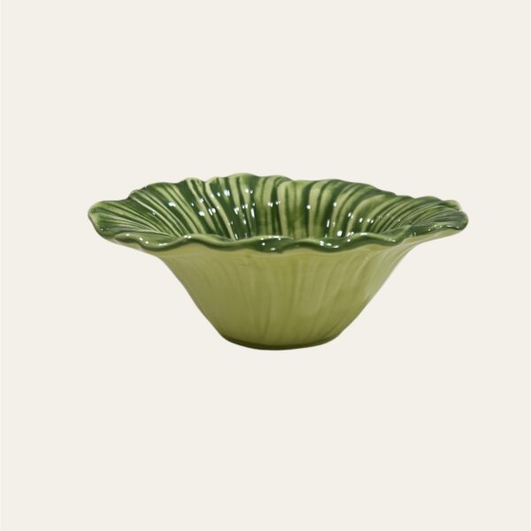 Ciotola Fiore verde 16 cm - immagine 2