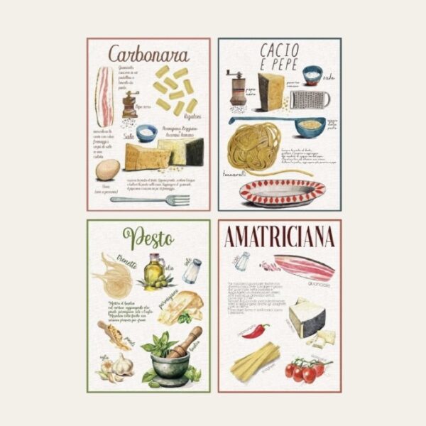 Set 4 Strofinacci Ricette