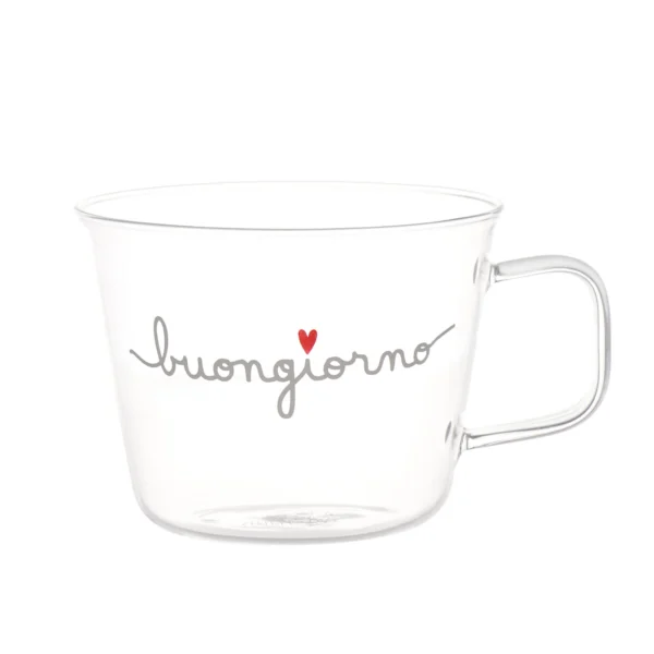 Tazza in vetro Buogiorno - immagine 2
