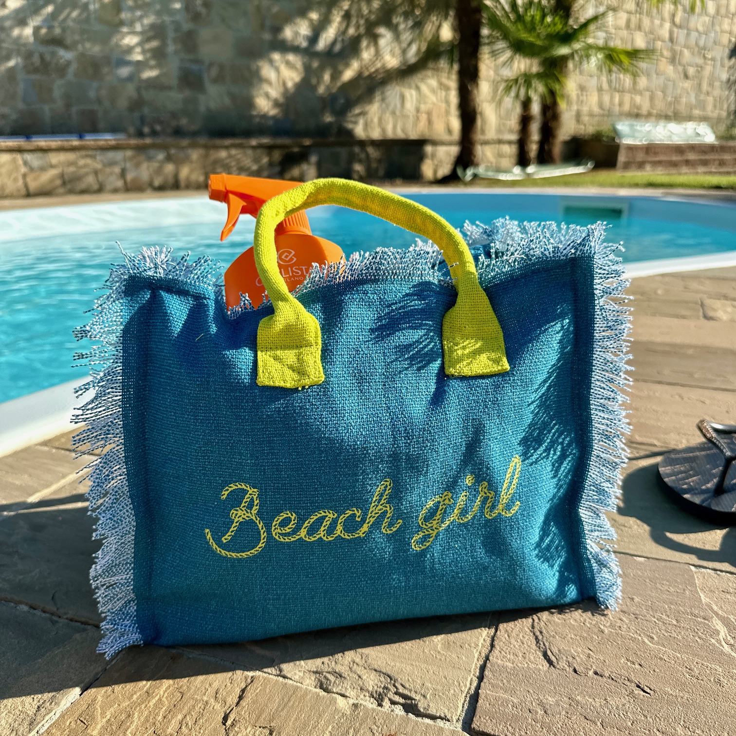Borsa M blu / giallo