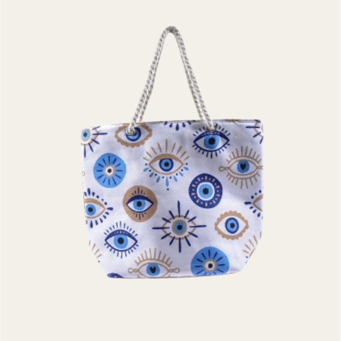 Borsa frigo L manici in corda bianca